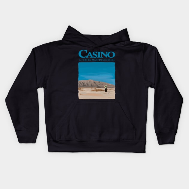 Casino by Martin Scorsese Illustration - Desert Scene Kids Hoodie by burrotees